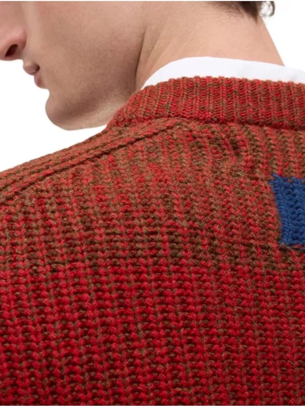 Paul Smith Loves Barbour Saddle Crewneck Sweater - Rosette Red Sz M NWT
